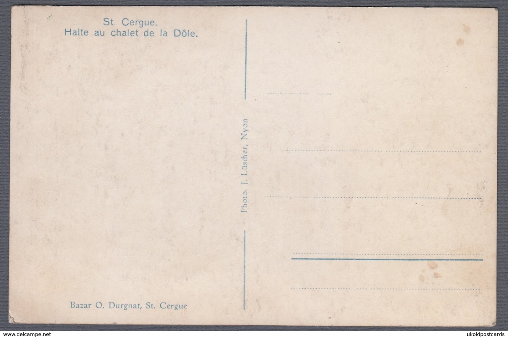 CPA  Suisse, ST CERGUE. Halte Au Chalet De La Dôle. Carte Photo - Saint-Cergue