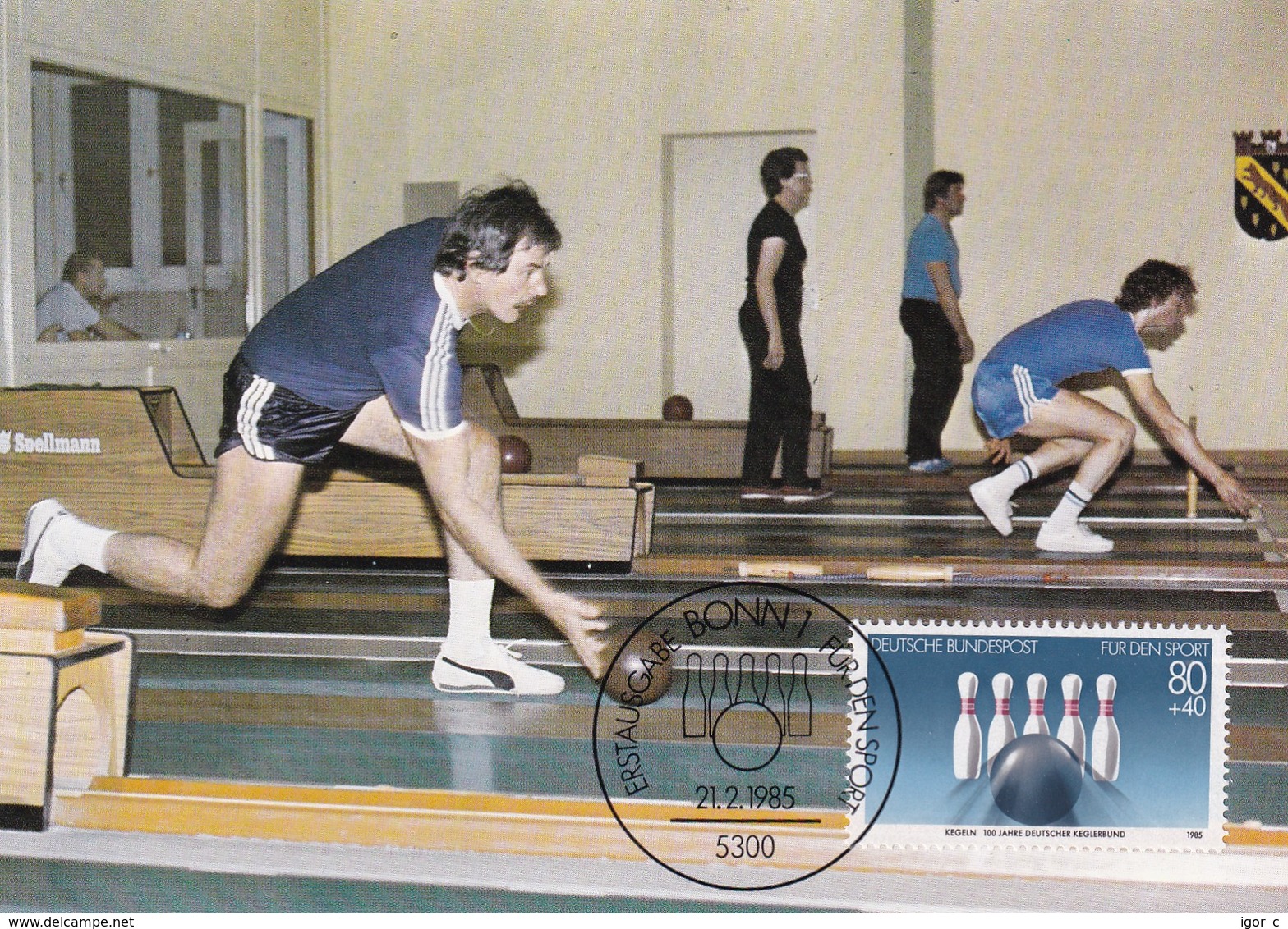 Germany Maximum Card 1985: Sport Kegeln Bowling; 100 Jahre Deutshce Keglerbund - Pétanque