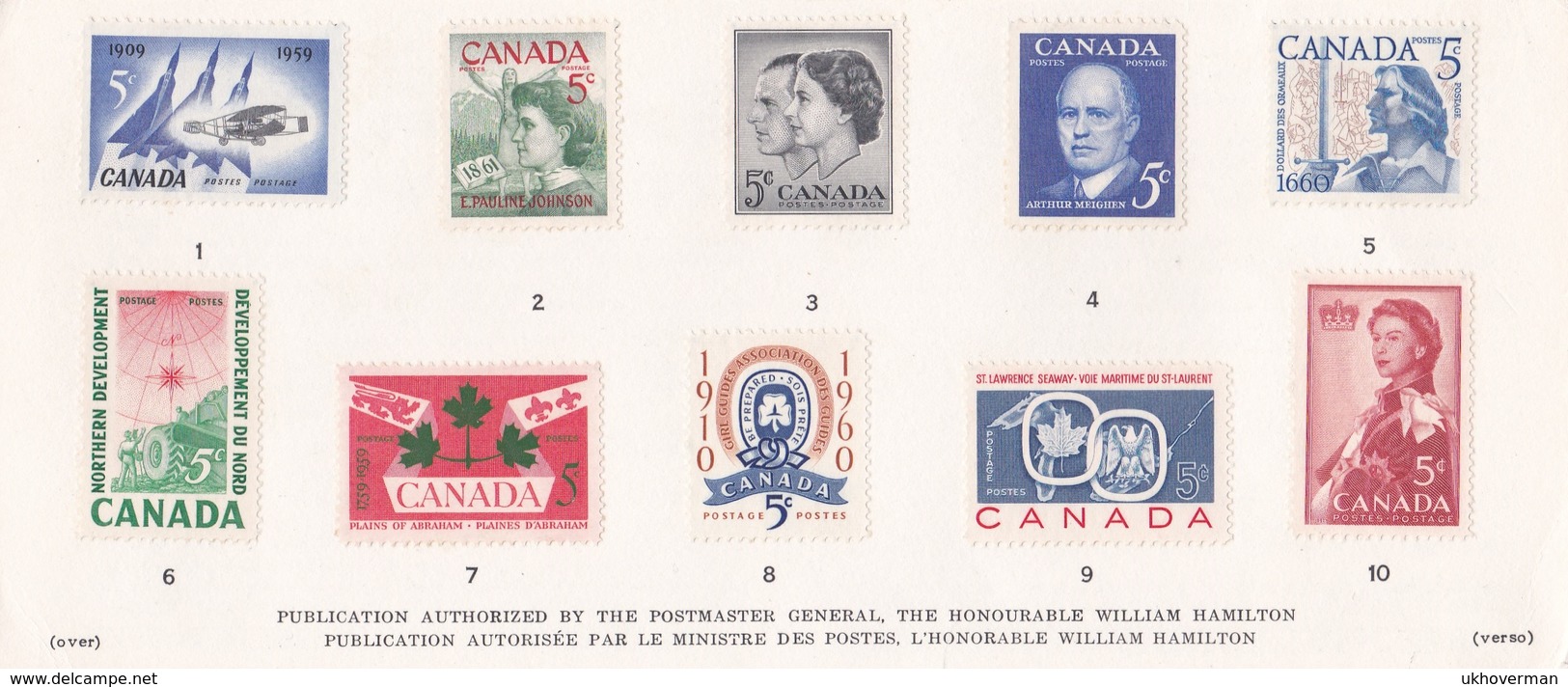 CANADA》》Souvenir Card.  Series 3 - Canadese Postmerchandise