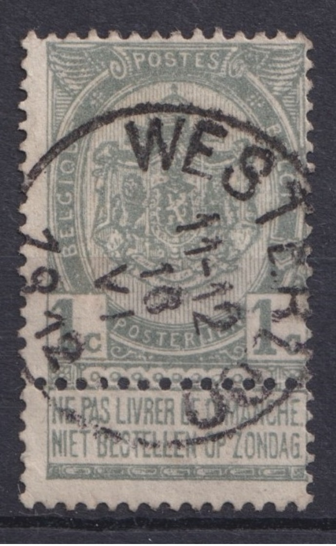 105-  COB/OBP 53 (o)   "Westerloo" +4 - 1893-1900 Schmaler Bart