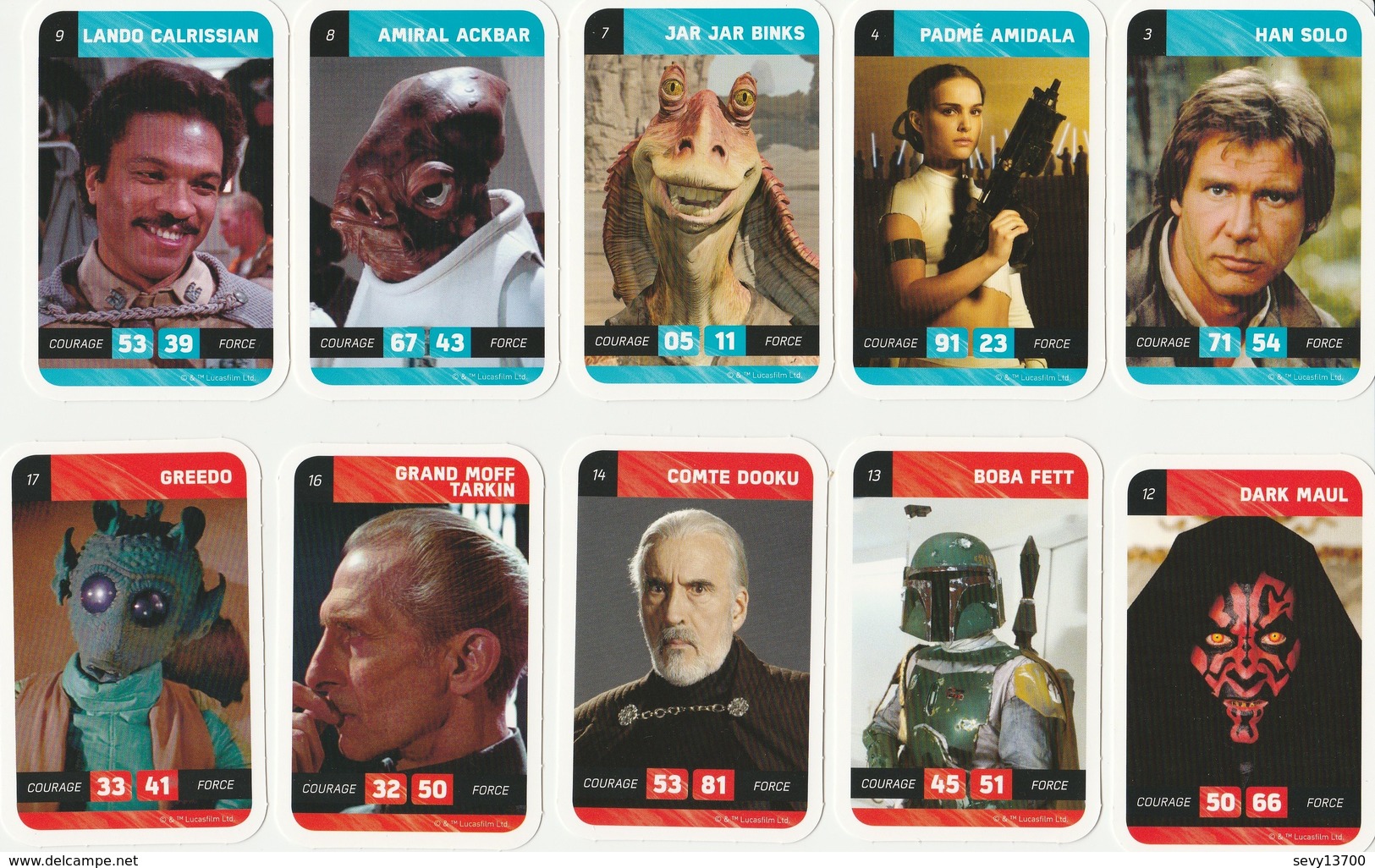 Lot De 60 Cartes STARS WARS LECLERC 2018 - Han Solo - Amidala - Anakin - Leia - - Andere & Zonder Classificatie