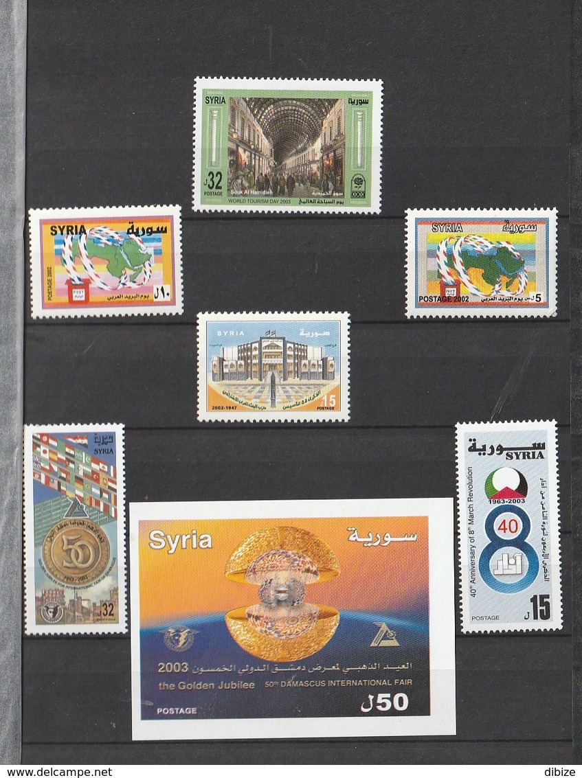 Syrie. 56 Timbres neufs dont 3 non dentelés. Années 2002-2003.