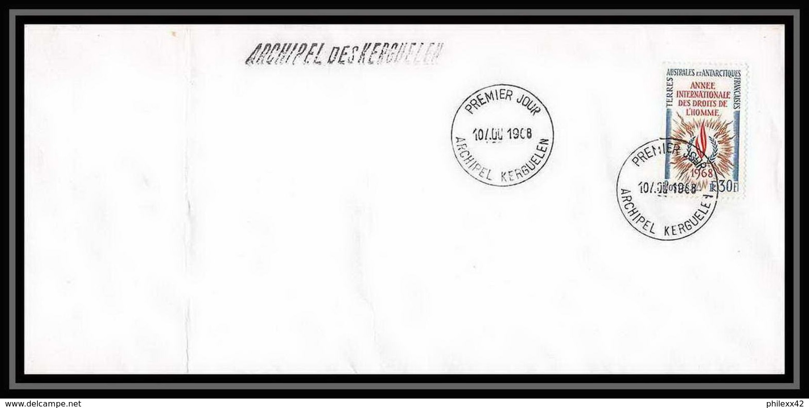 1898 N°26 FDC 10/00/1968 TAAF Antarctic Terres Australes Lettre (cover) - Storia Postale