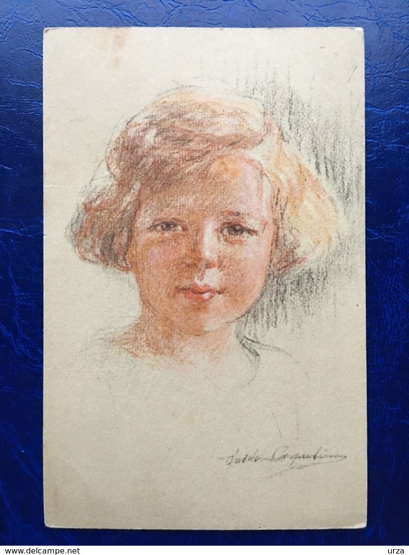 Cpa--"Portrait Crayonné Jeune Fille"--(my Ref 362) - Other & Unclassified