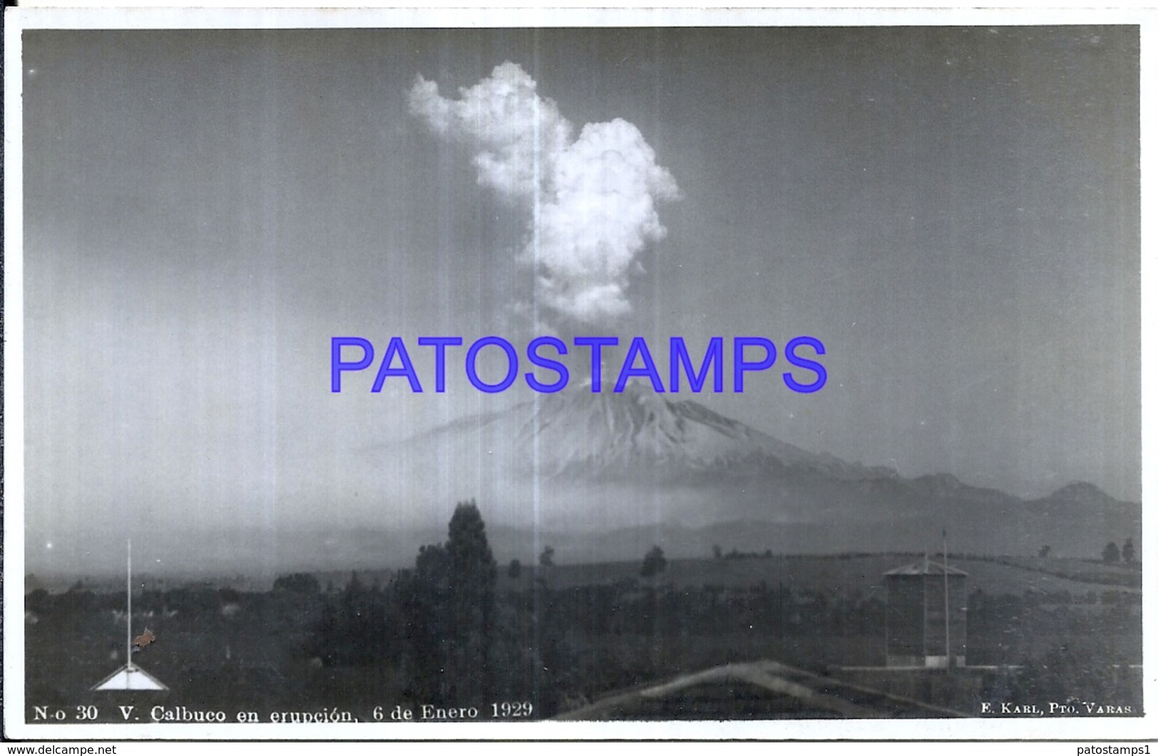 127730 CHILE CALBUCO VOLCANO VOLCAN EN ERUPCION POSTAL POSTCARD - Cile