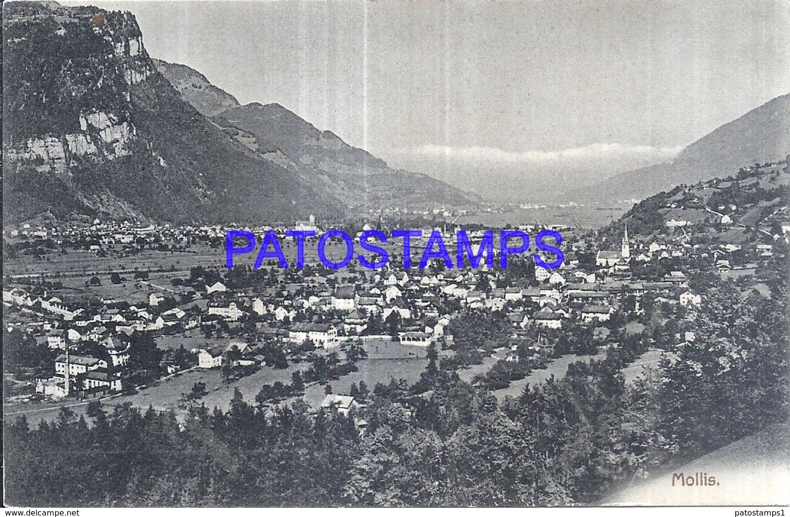 127741 SWITZERLAND MOLLIS VIEW GENERAL CIRCULATED TO ZÜRICH POSTAL POSTCARD - Mollis