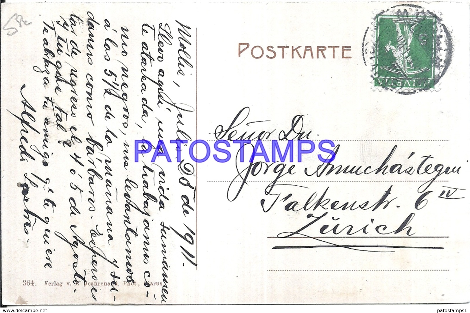 127741 SWITZERLAND MOLLIS VIEW GENERAL CIRCULATED TO ZÜRICH POSTAL POSTCARD - Mollis