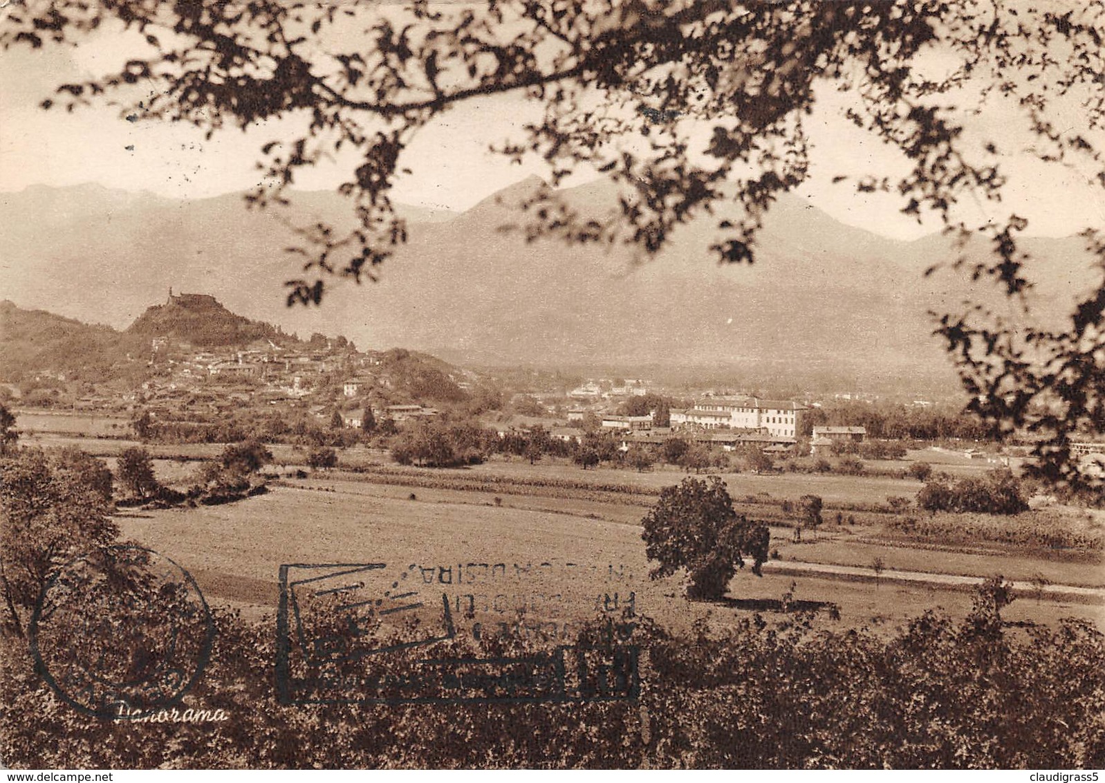 0922 "AVIGLIANA (TO)PANORAMA- NOVIZIATO D.C.D G   VILLA S,AGOSTINO" CART. ORIG. SPED.1960 - Tarjetas Panorámicas