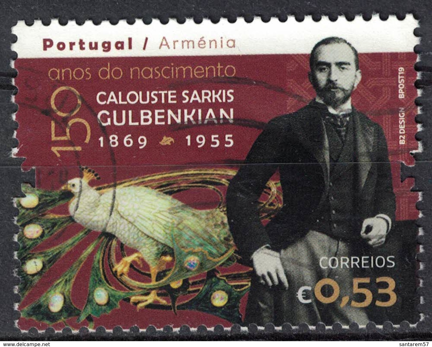 Portugal 2019 Oblitéré Used Calouste Sarkis Gulbenkian Philanthrope Financier Arménien SU - Used Stamps