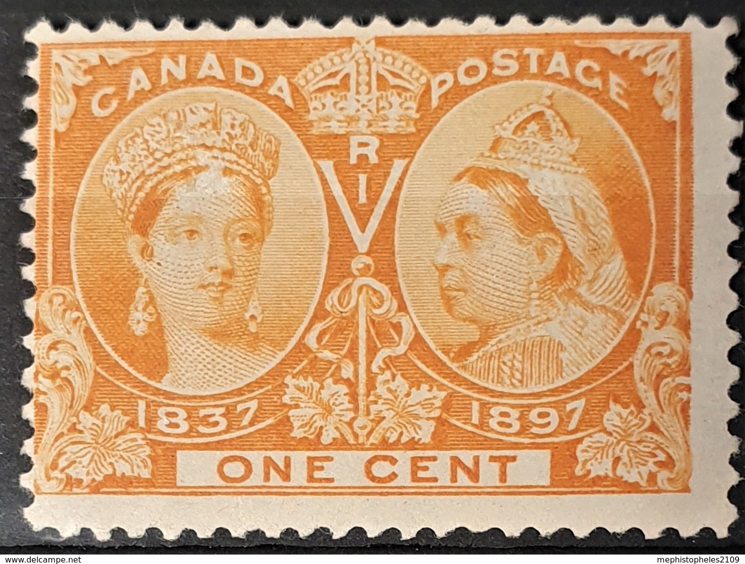 CANADA 1897 - MLH - Sc# 51 - 1c - Jubilee Issue - Unused Stamps