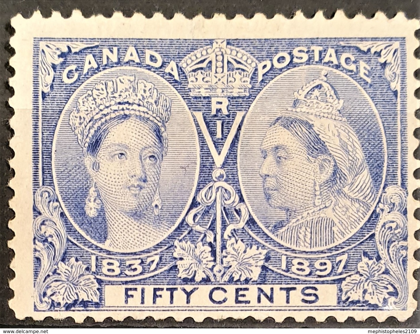 CANADA 1897 - MLH - Sc# 60 - 50c - Jubilee Issue - Unused Stamps