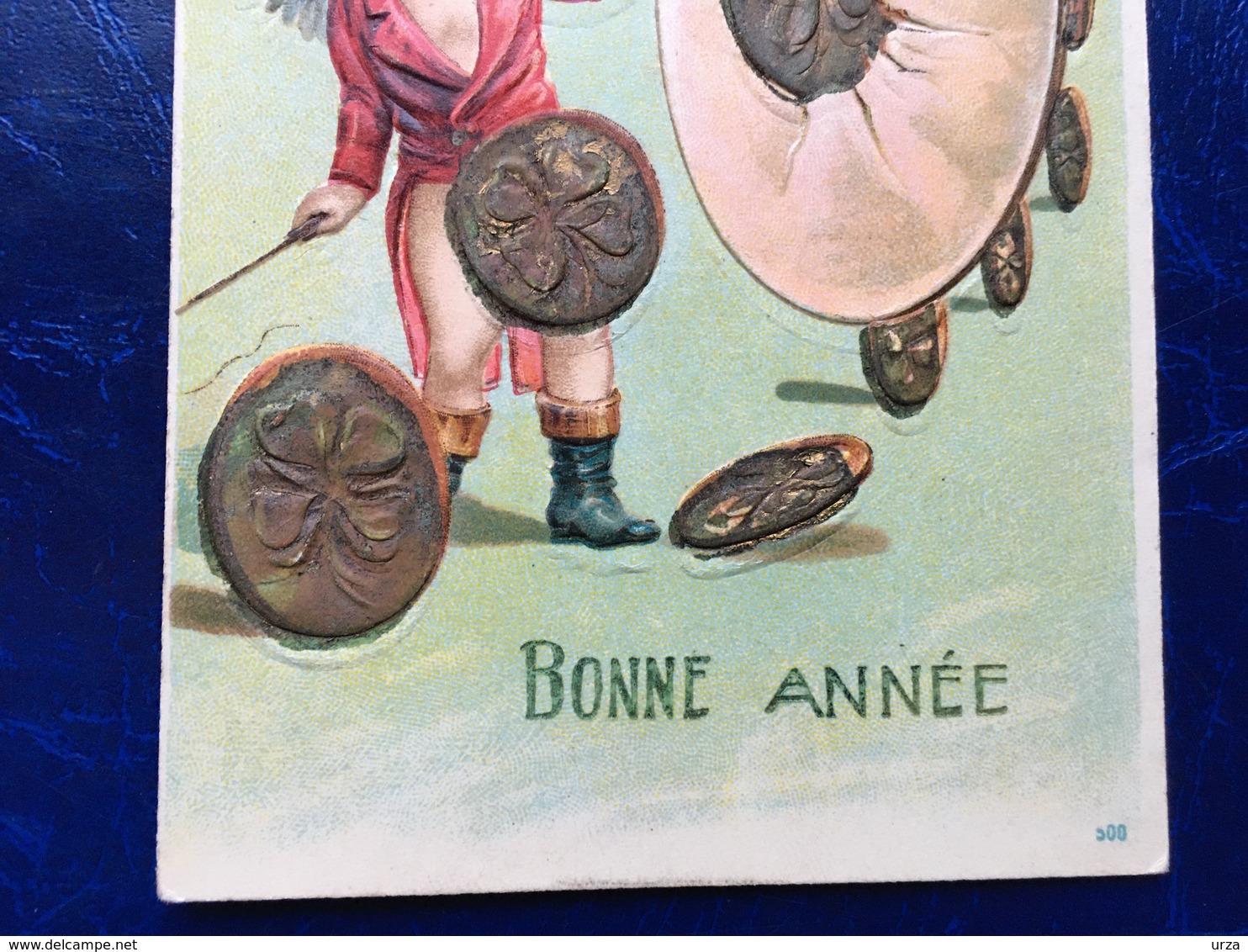 Gaufrée-Embossed-"Ange Dompteur "-(my Ref 371)-1907 - Engel