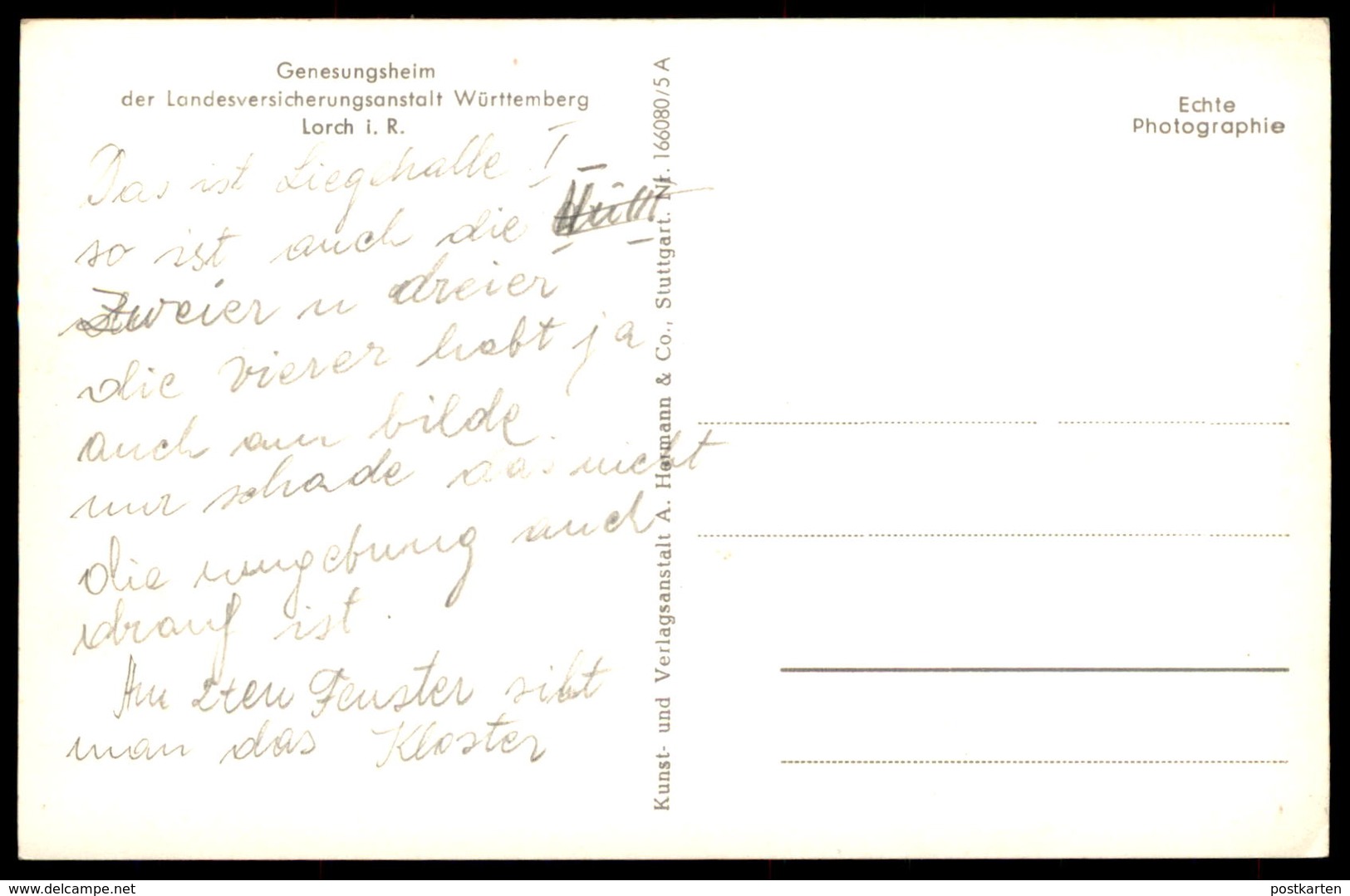 ALTE POSTKARTE LORCH REMSTAL GENESUNGSHEIM DER LANDESVERSICHERUNGSANSTALT WÜRTTEMBERG LVA Cpa Postcard AK Ansichtskarte - Lorch