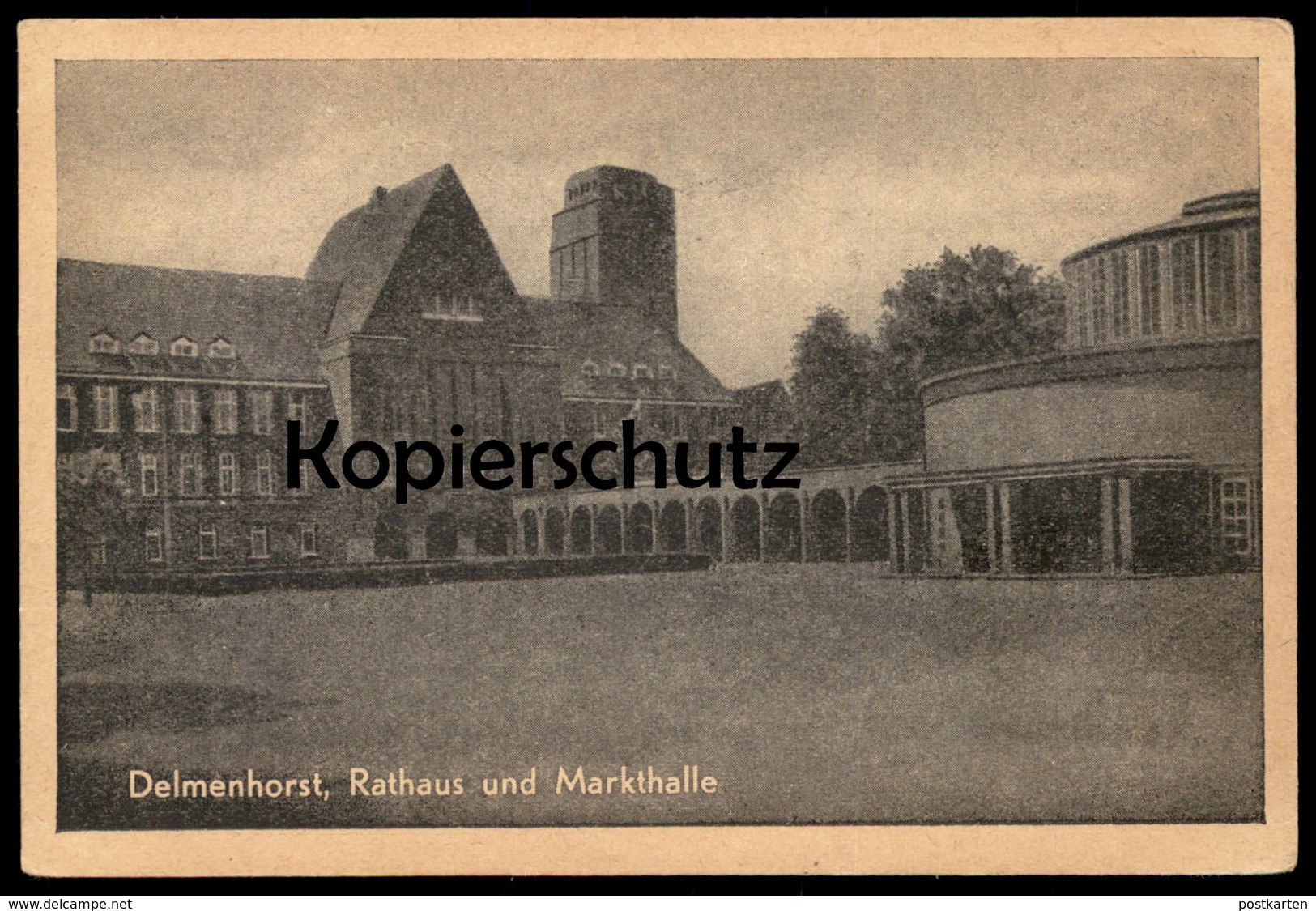 ALTE POSTKARTE DELMENHORST RATHAUS UND MARKTHALLE Ansichtskarte Cpa Postcard AK - Delmenhorst