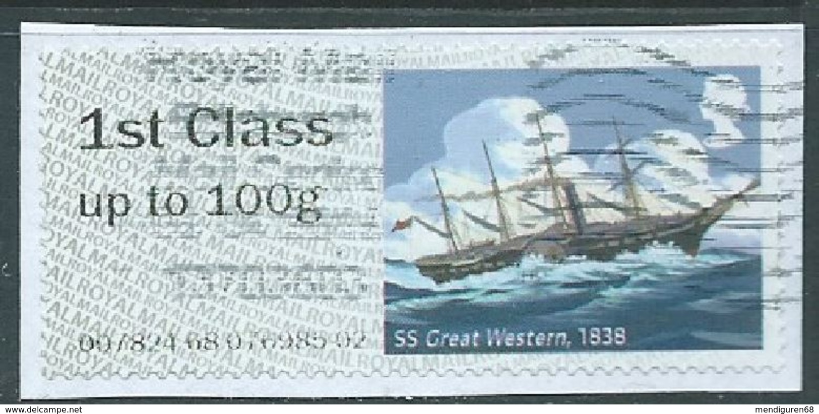 GROSBRITANNIEN GRANDE BRETAGNE GB POST&GO 2018  R.M.HERITAGE MAIL BY SEA: SS GREAT WESTERN, 1838 FCup To 100g SG FS208 M - Post & Go (distributeurs)