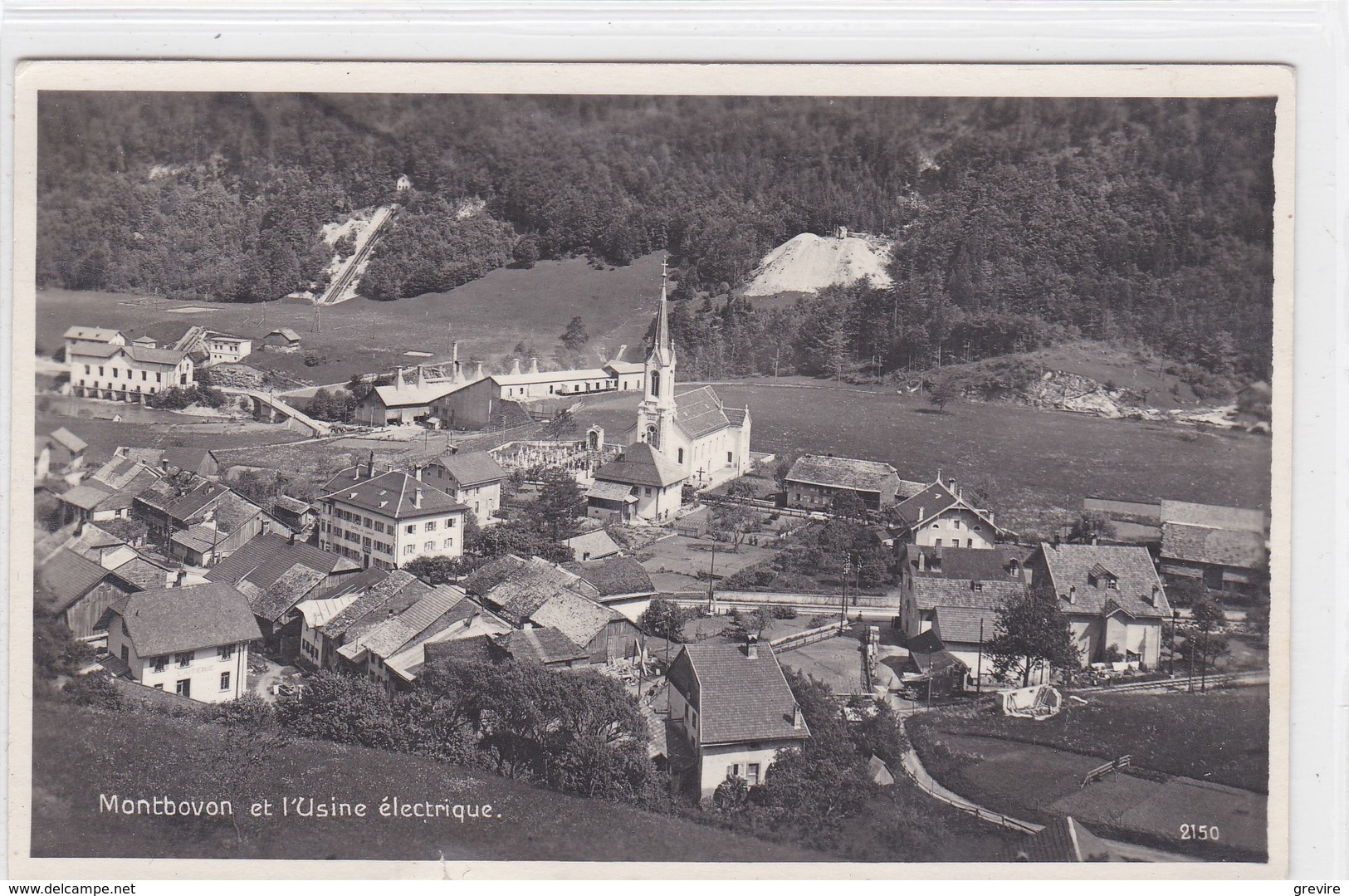 Montbovon - Vue Générale. Fabrique De Carbure. Usine électrique. Carte Photo - Montbovon