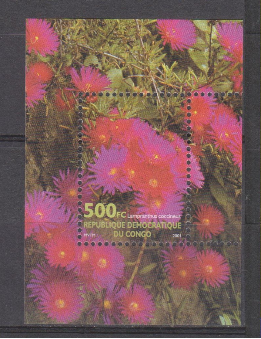 Congo 2001 Blumen Block  ** - Sonstige & Ohne Zuordnung