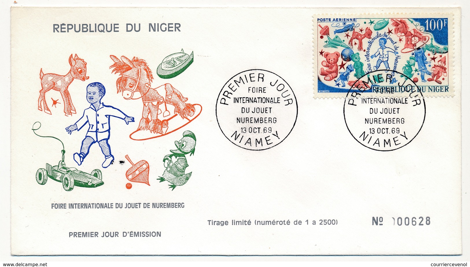 NIGER => Enveloppe FDC => Foire Internationale Du Jouet / Nuremberg - NIAMEY - 13 Octobre 1969 - Niger (1960-...)