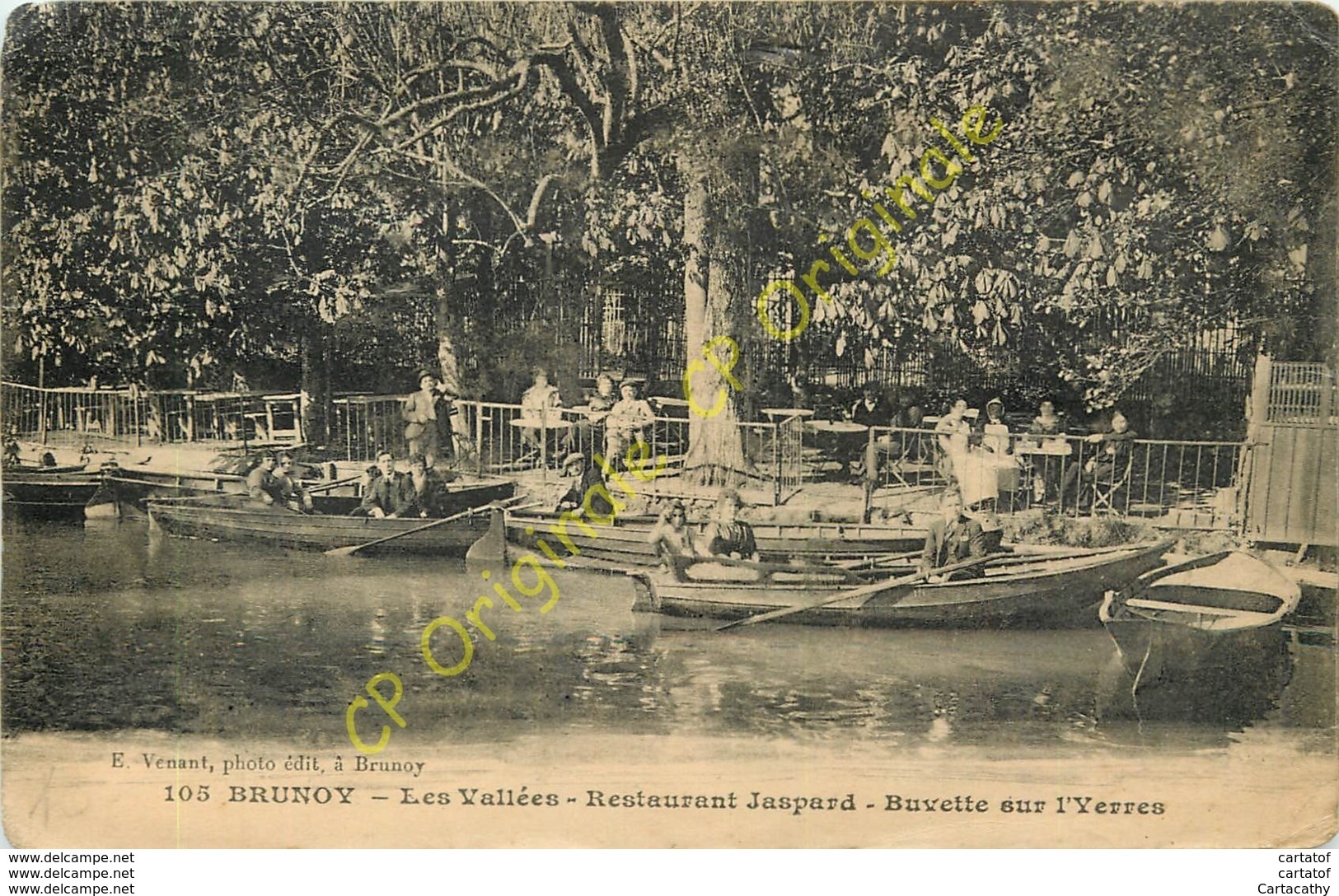 91.  BRUNOY .  Les Vallées .  Restaurant Jaspard .  Buvette Sur L'Yerres . - Brunoy