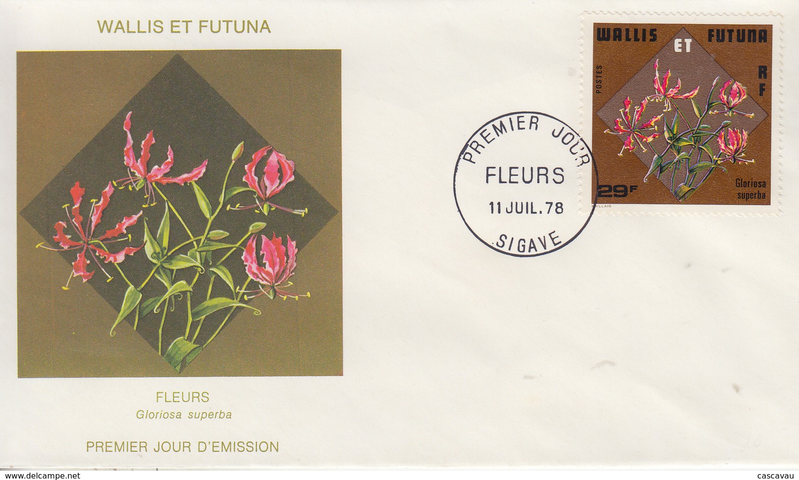 Enveloppe  FDC  1er  Jour   WALLIS  ET  FUTUNA    Fleurs   SIGAVE    1978 - FDC