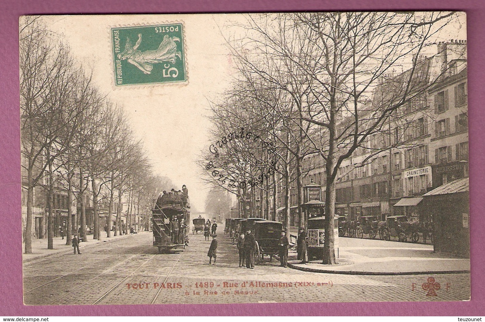 Cpa Tout Paris Rouge N°1489 Rue D'Allemagne A La Rue De Meaux - Collection F Fleury - Distretto: 19