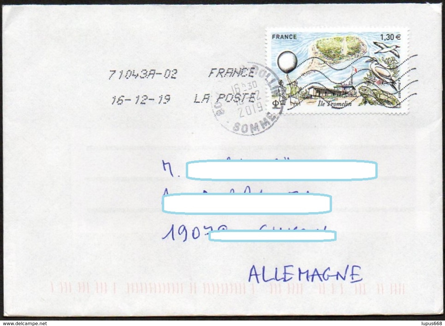 Frankreich 2019  Brief / Letter/ Lettre  20g  Europa ,  MiNr. ? Neu ; Ile Tromelin - Briefe U. Dokumente