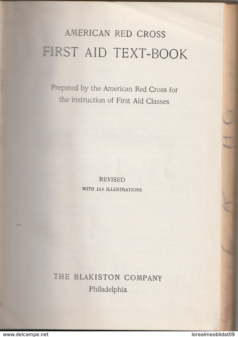 American Red Cross First Aid Text-Book 1940 - Anglais