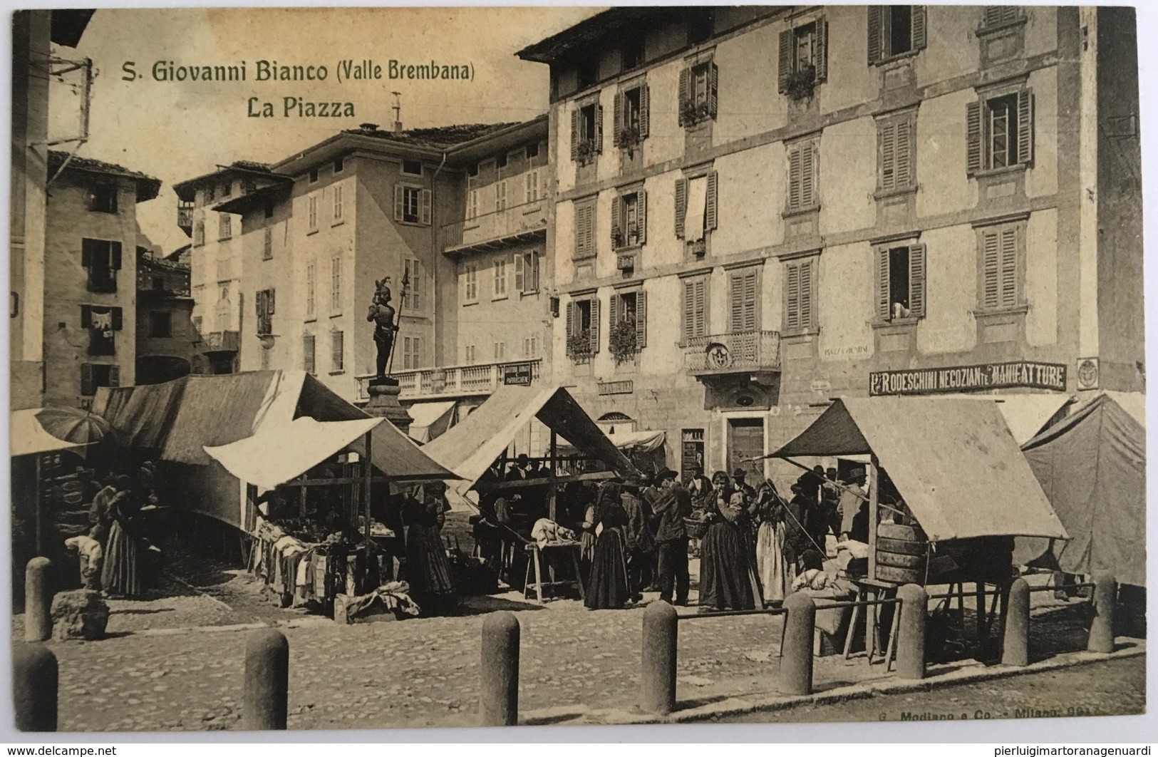 13261 San Giovanni Bianco ( Bergamo ) - Valle Brembana - La Piazza - Bergamo