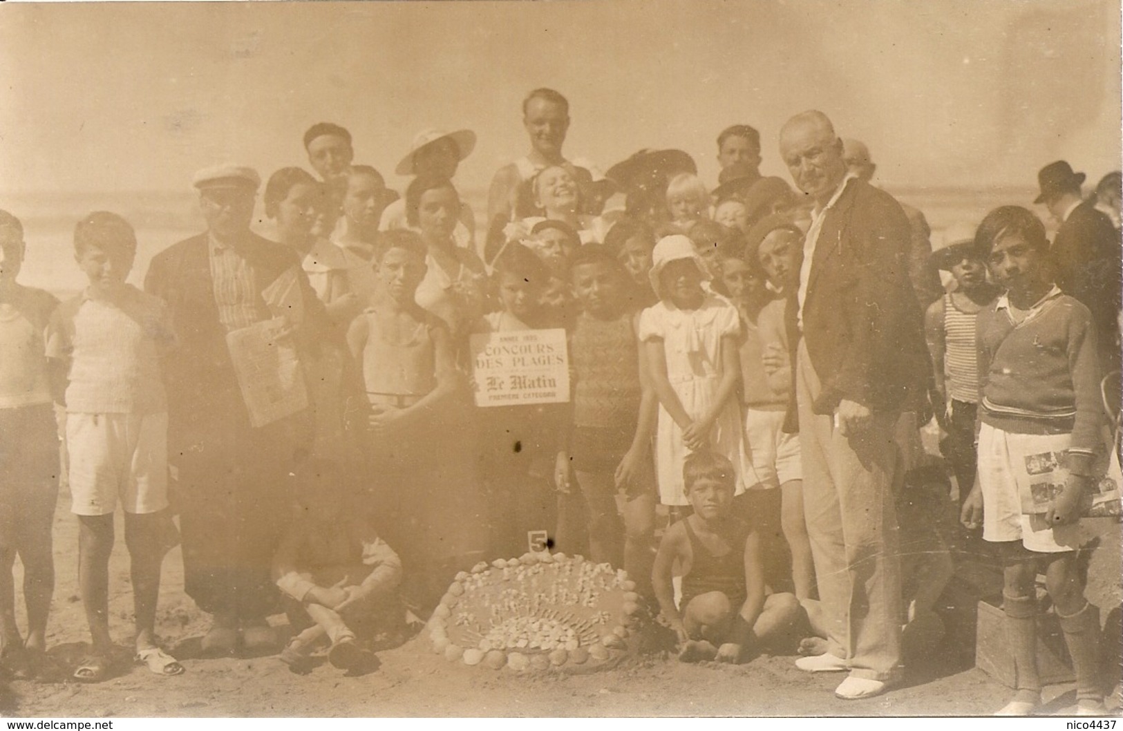 Carte Photo Chatelaillon Grands Concours Des Plages Le Matin 1935 - Châtelaillon-Plage