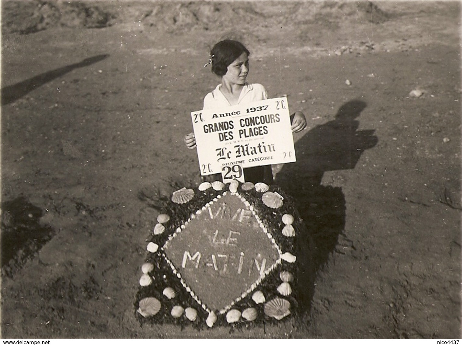 Carte Photo Chatelaillon Concours Des Plages Le Matin 1937 - Châtelaillon-Plage