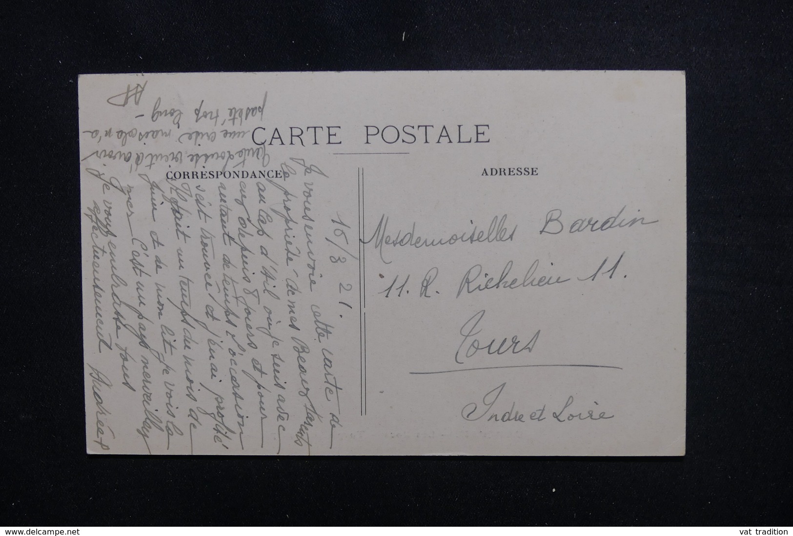 MONACO - Affranchissement Plaisant Sur Carte Postale De Cap D'Ail En 1921 Pour Tours - L 49926 - Cartas & Documentos