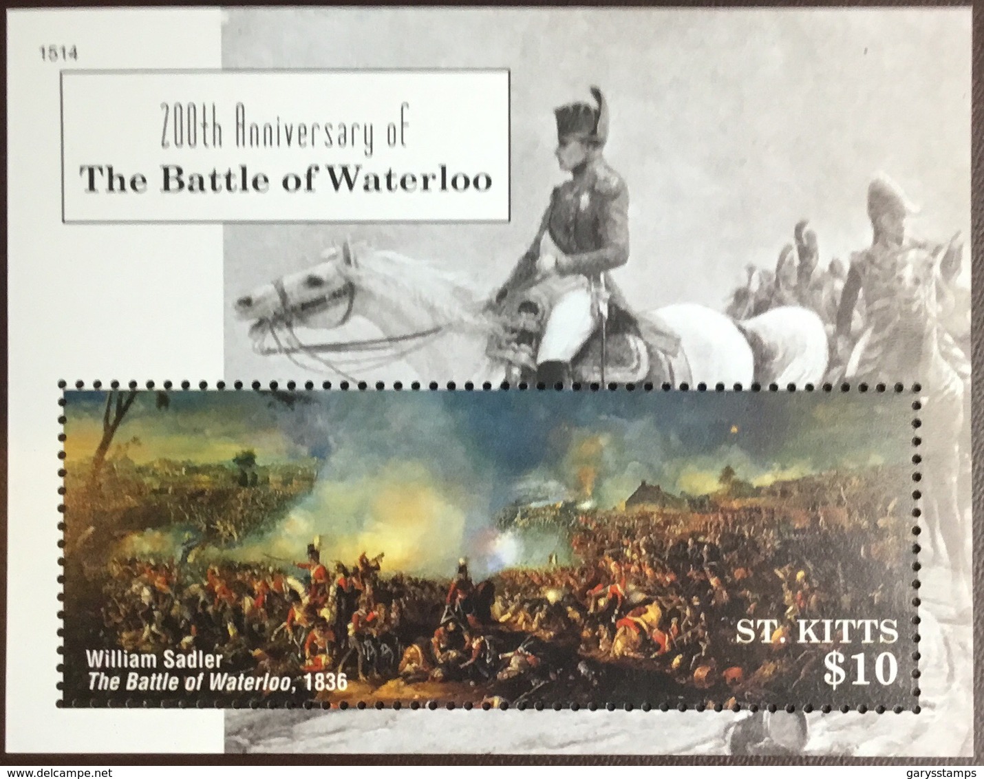 St Kitts 2015 Battle Of Waterloo Minisheet MNH - St.Kitts Y Nevis ( 1983-...)