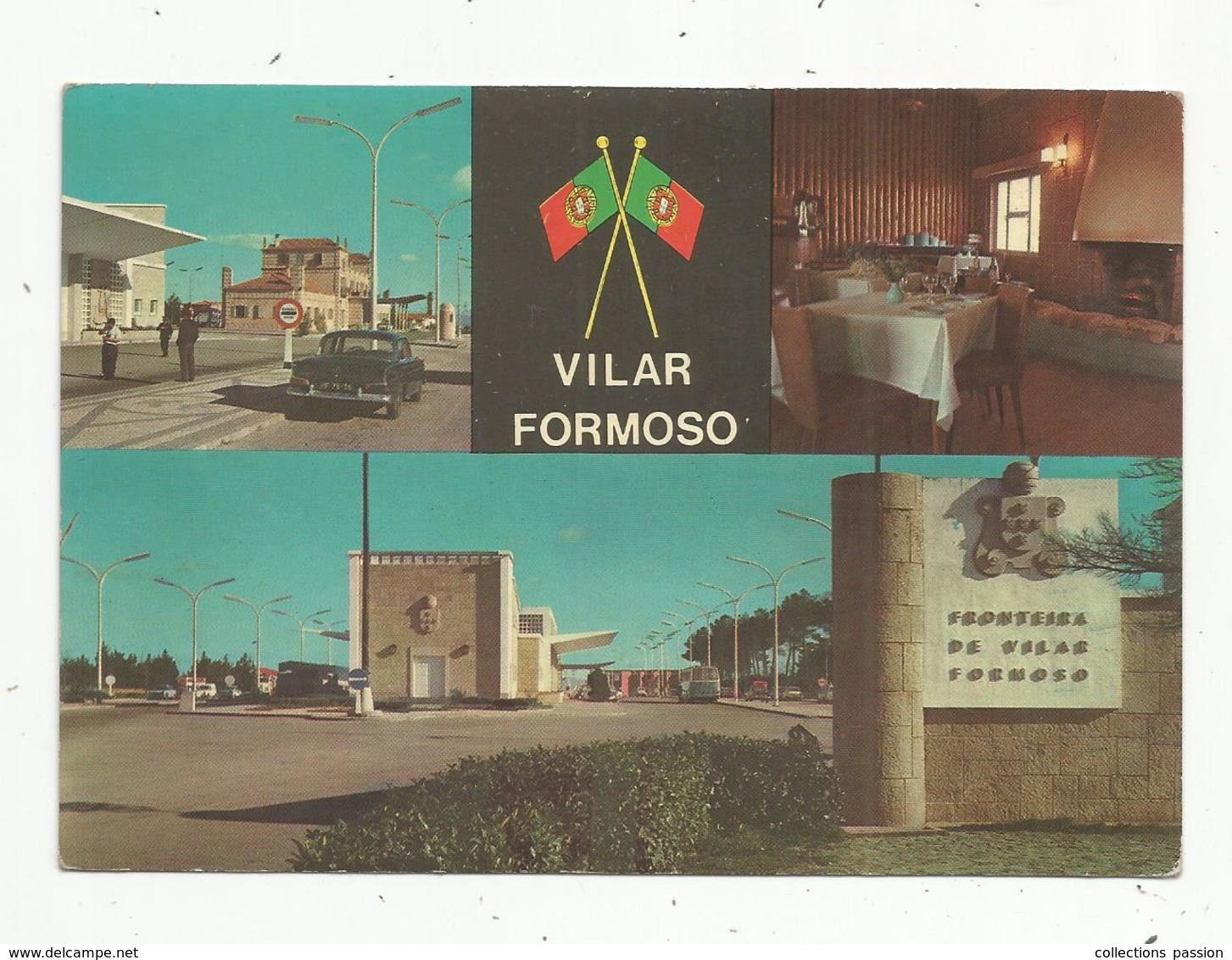 Cp , PORTUGAL , VILAR FORMOSO , Frontiera,multi Vues , Voyagée 1971 - Guarda