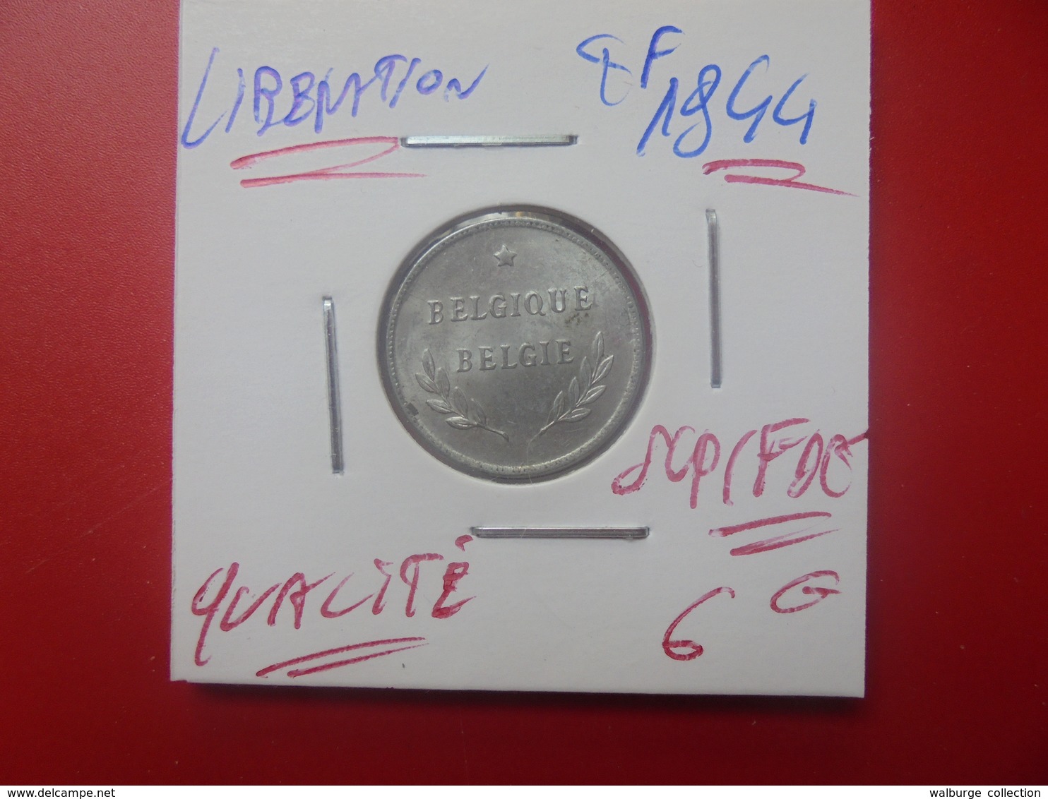 Léopold III. 2 FRANCS 1944 "LIBERATION" QUALITE SUP/FDC AVEC SON VELOURS DE FRAPPE ! (A.4) - 2 Francs (Liberación)