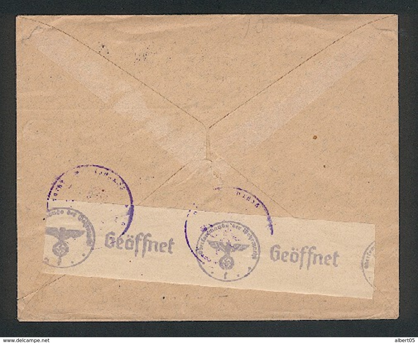 Credit Lyonnais Genève - Censure Allemande - Postmarks