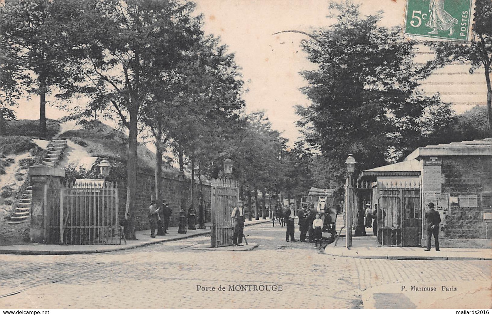 LA PORTE DE MONTROUGE - POSTED IN 1912~ A 108 YEAR OLD  POSTCARD #9R62 - District 14