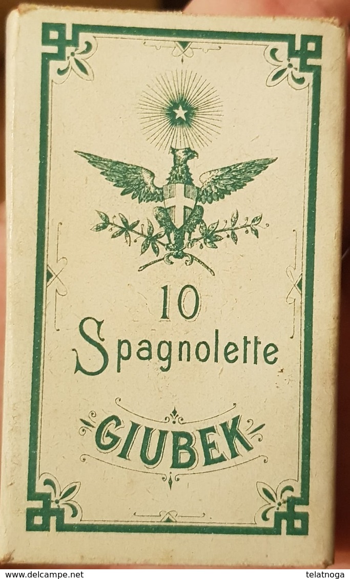 RARISSIMO PACCHETTO PIENO SIGARETTE SPAGNOLETTE GIUBEK DA 10 1915 - Cajas Para Tabaco (vacios)