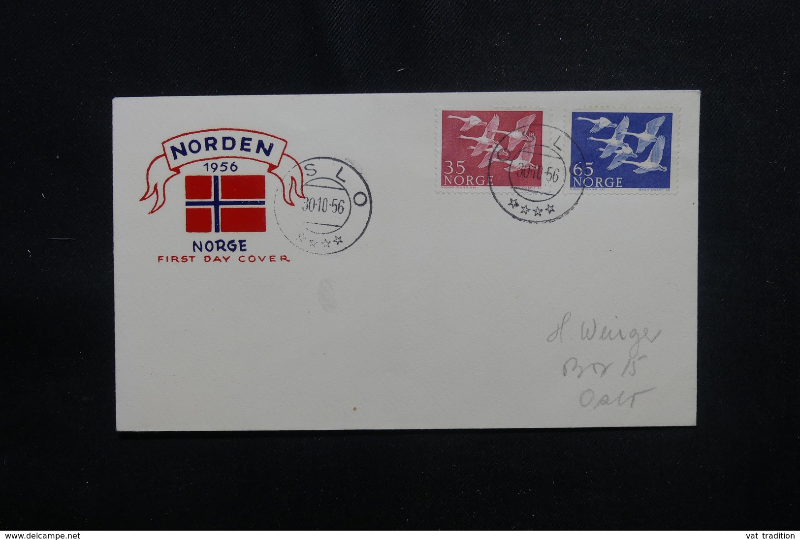 NORVÈGE - Enveloppe FDC En 1956 - Oies Sauvages - L 49957 - FDC