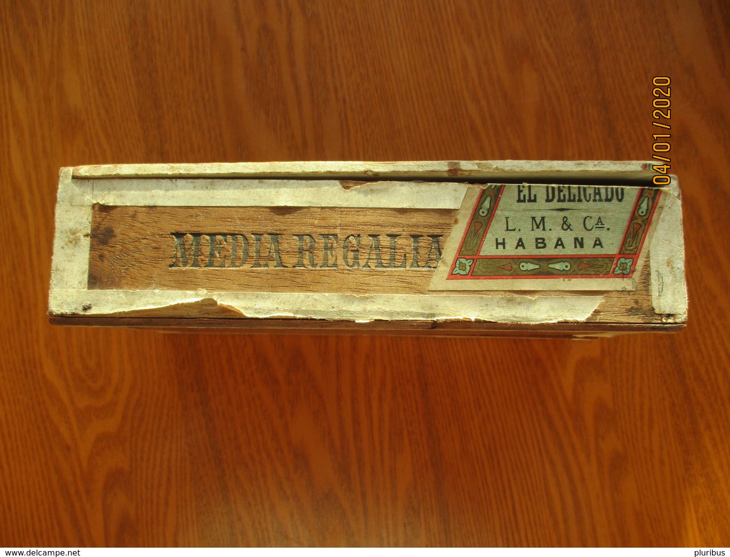 VINTAGE CIGAR BOX L.M. & CA, HABANA CUBA LOPEZ MIRANDA EL DELICADO , 0 - Boites à Tabac Vides