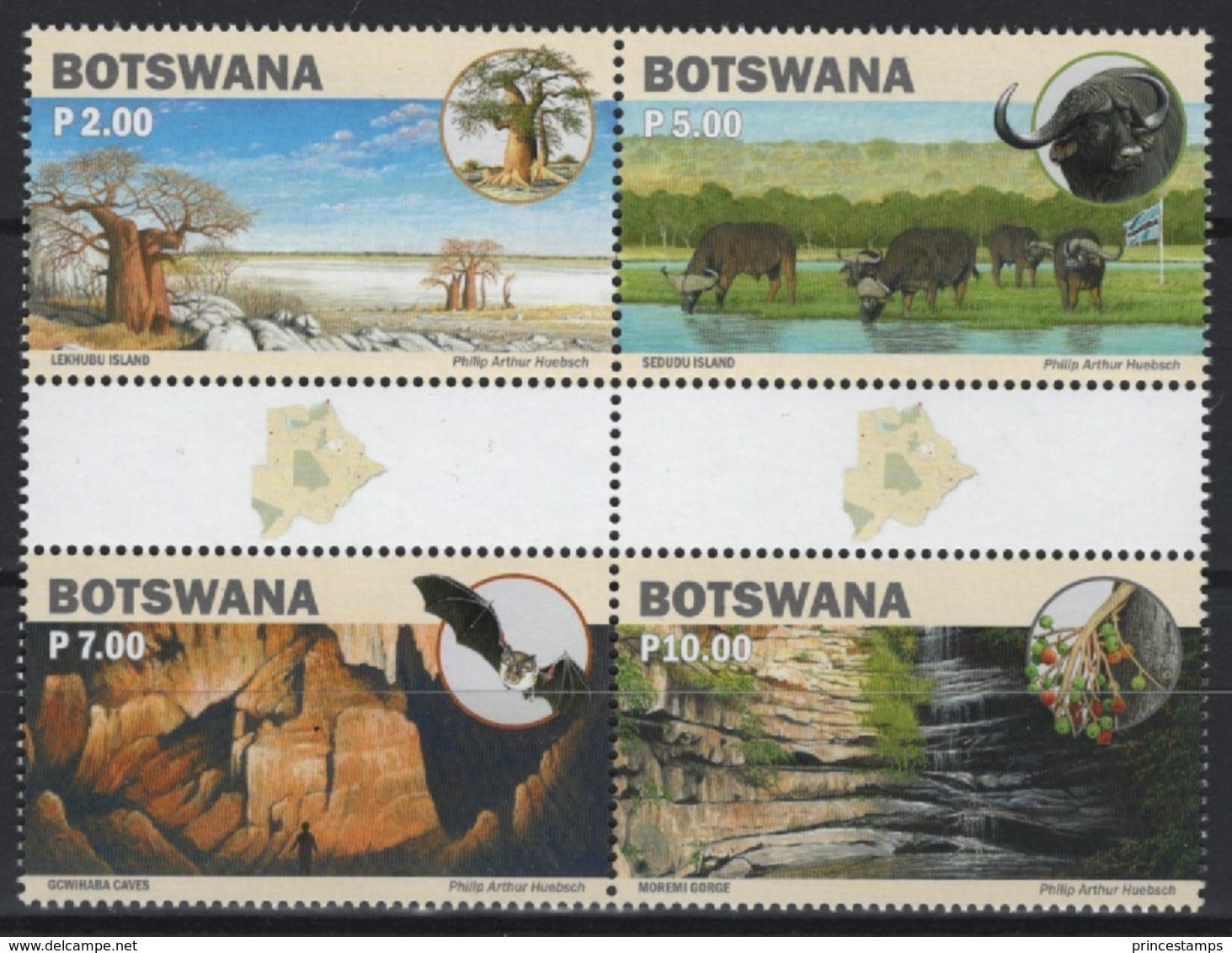 Botswana (2019) - Set -  /  Tourism - Wonders - Grottes - Caves - Bats - Trees - Waterfalls - Heritage - Altri & Non Classificati