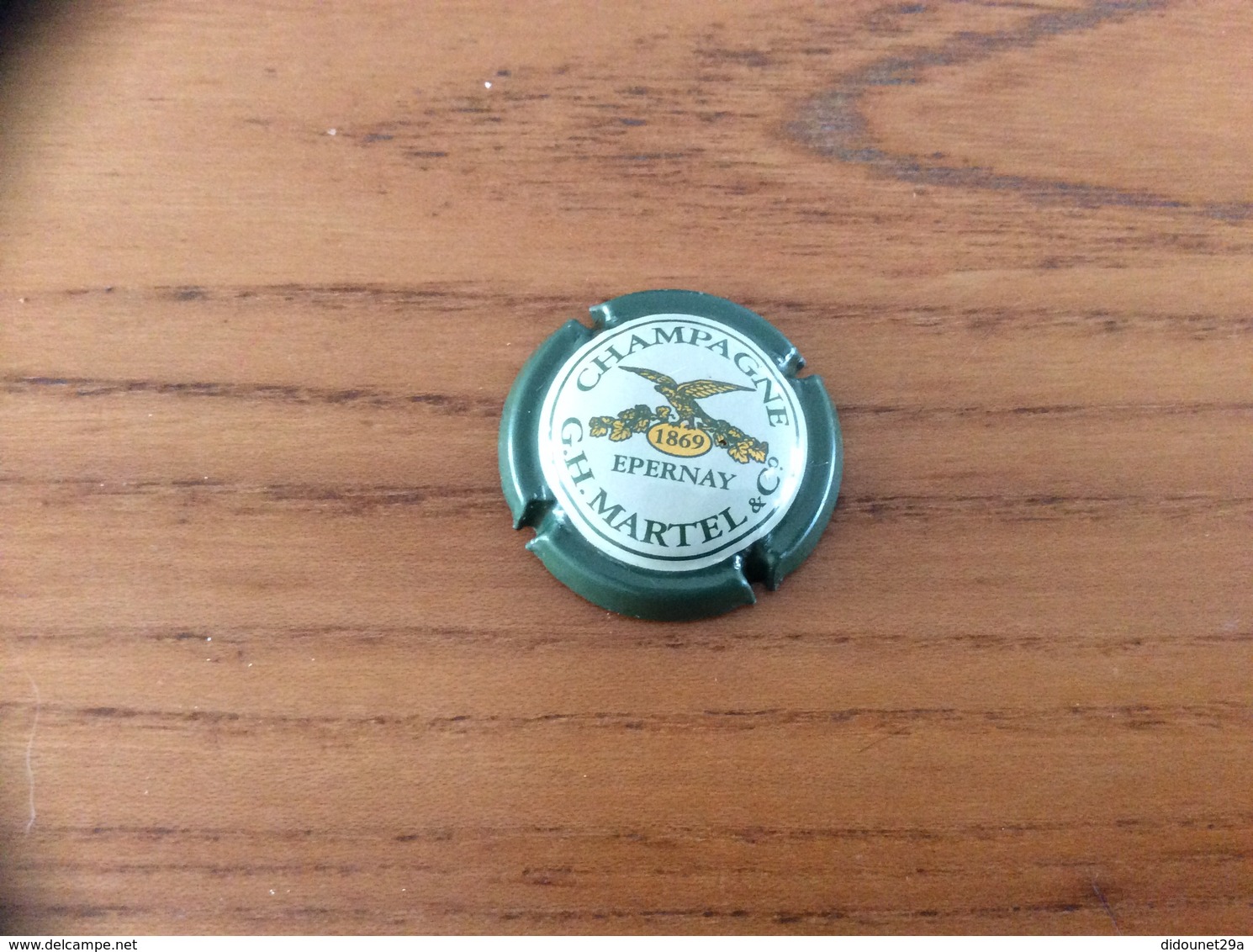 Capsule CHAMPAGNE "G.H. MARTEL & Co 1869 EPERNAY" Vert - Martel GH