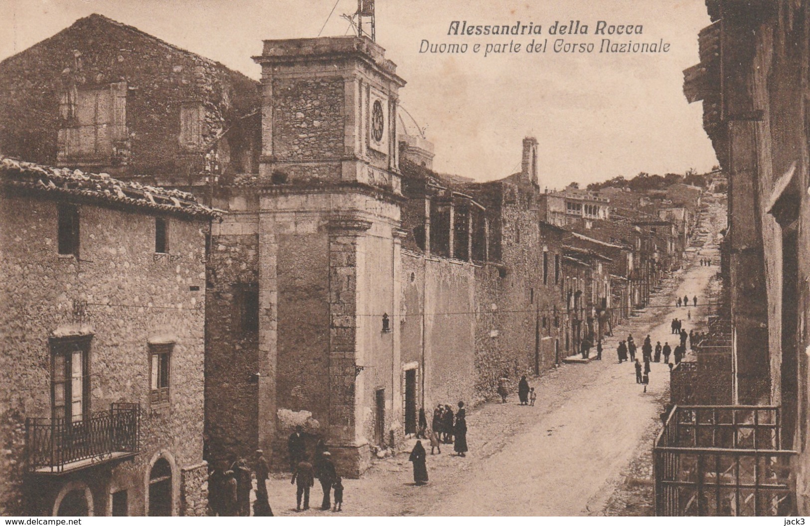 Cartolina - Alessandria Della Rocca - Duomo E Parte Del Corso Nazionale - Agrigento