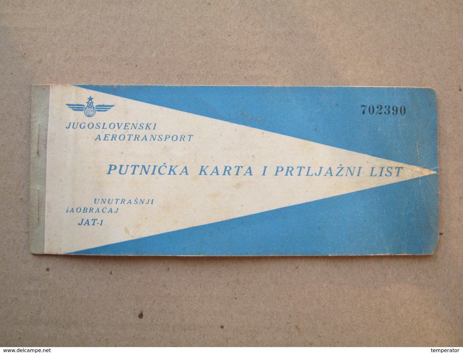 JAT YUGOSLAV AIRLINES - OLD Passenger Ticket And Baggage Check ( Beograd - Titograd ) - Tickets