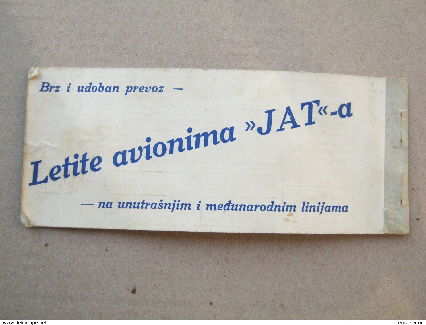 JAT YUGOSLAV AIRLINES - OLD Passenger Ticket And Baggage Check ( Beograd - Titograd ) - Biglietti