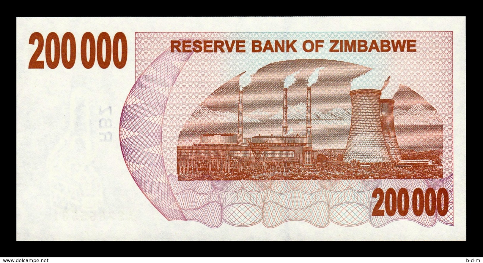 Zimbabwe 200000 Dollars 2007 (2008) Pick 49 SC UNC - Zimbabwe