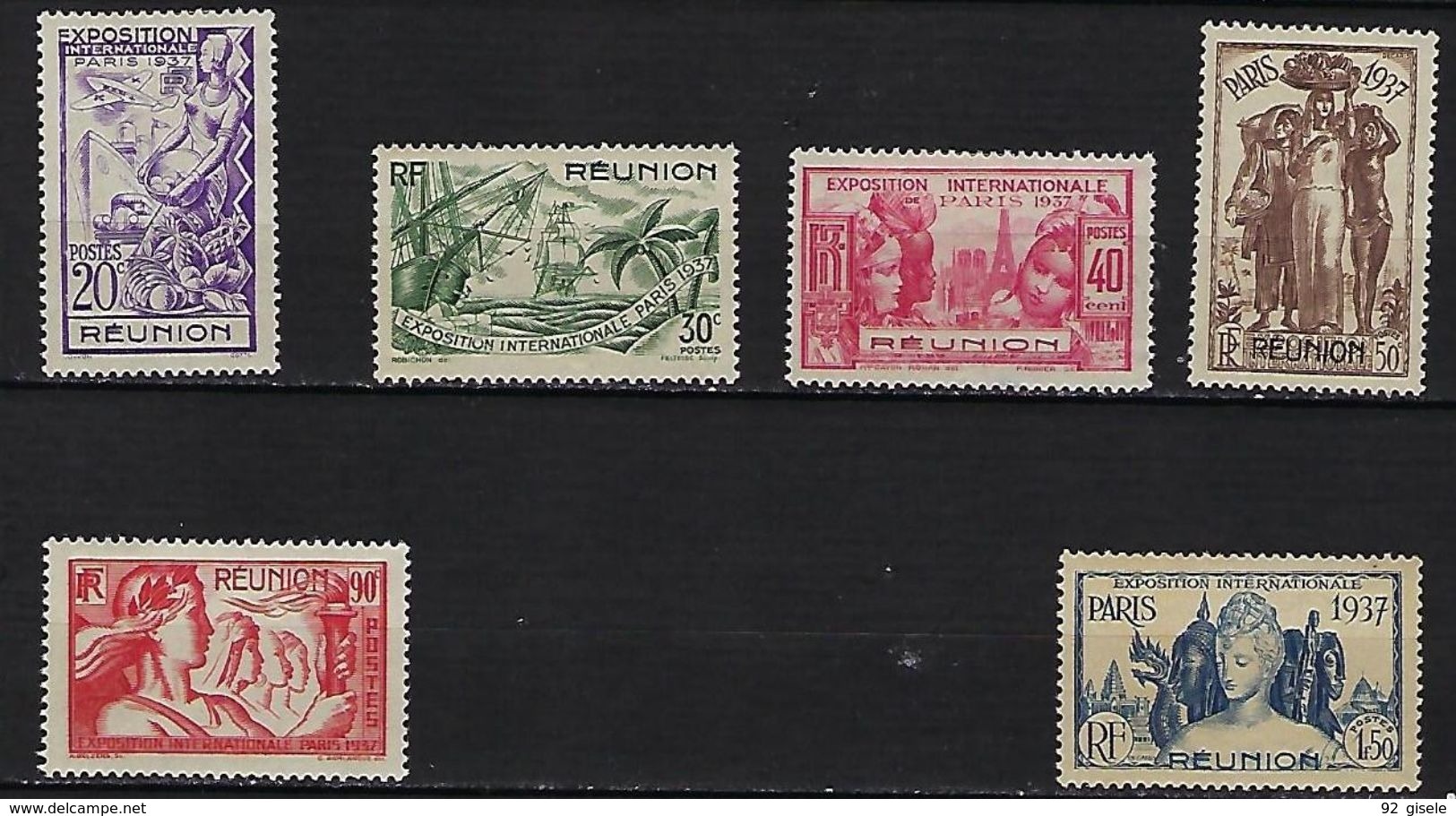 Reunion YT 149 à 154 " Expo Internationale De Paris " 1937 Neuf* - Unused Stamps