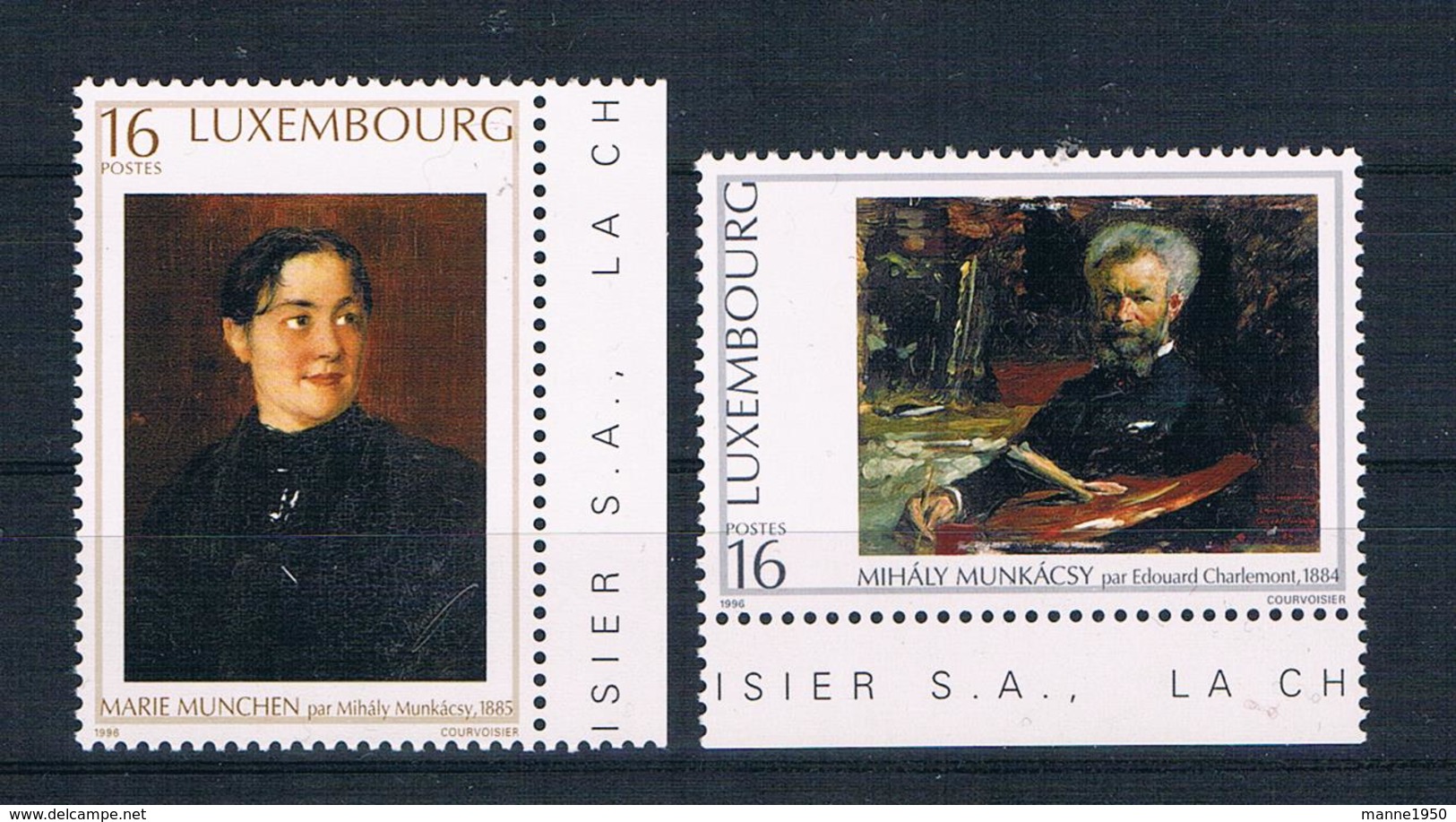 Luxemburg 1996 Gemälde Mi.Nr. 1396/97 Kpl. Satz ** - Unused Stamps