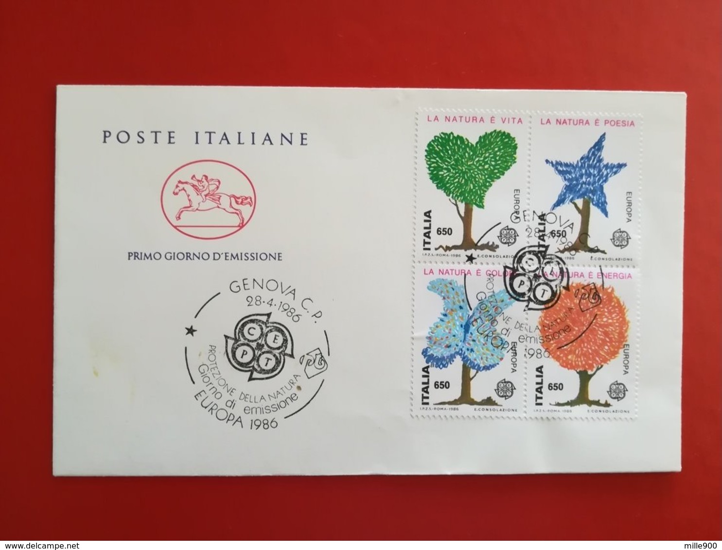 FDC ITALIA - 1986 - PROTEZIONE DELLA NATURA - EUROPA CEPT - FDC