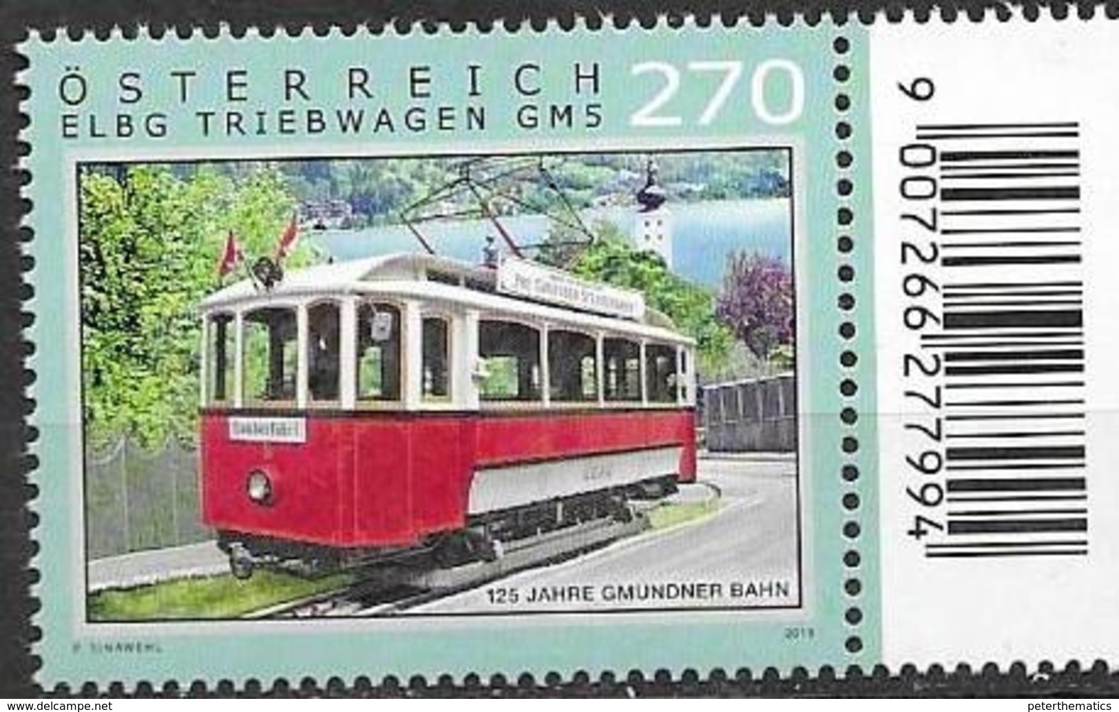 AUSTRIA, 2019, MNH,  TRAMS,1v - Trains