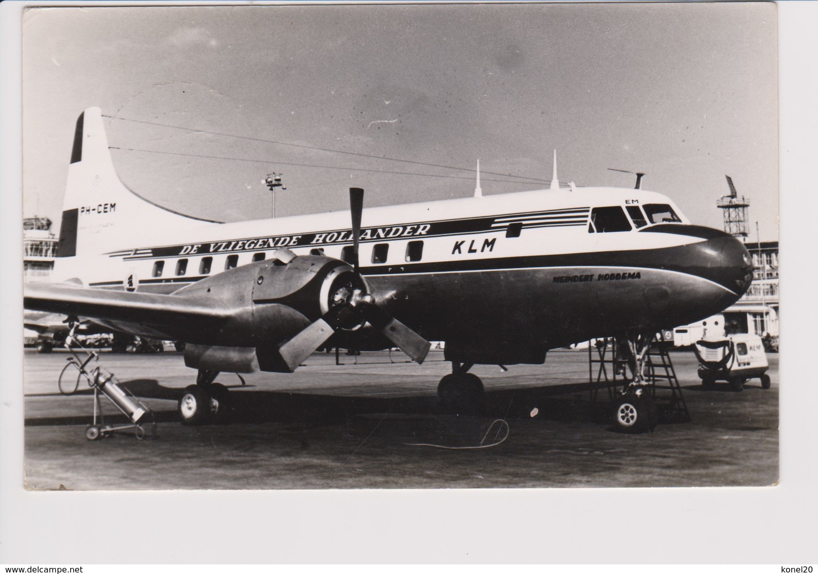 Vintage Rppc KLM K.L.M Royal Dutch Airlines Convair @ Schiphol Airport - 1919-1938: Fra Le Due Guerre